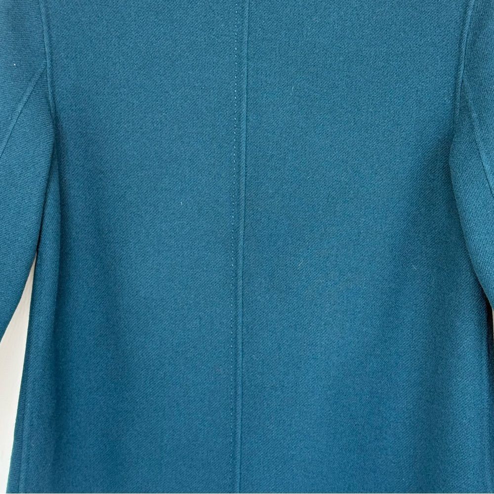 Talbots • Teal Wool Jacket Coat Blazer • Size 2 Petite • 3/4 Sleeve - Picture 10 of 13
